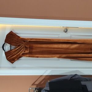 Wchecalino Women's Velvet Long Mermaid Wrap Off The Shoulder Size 16